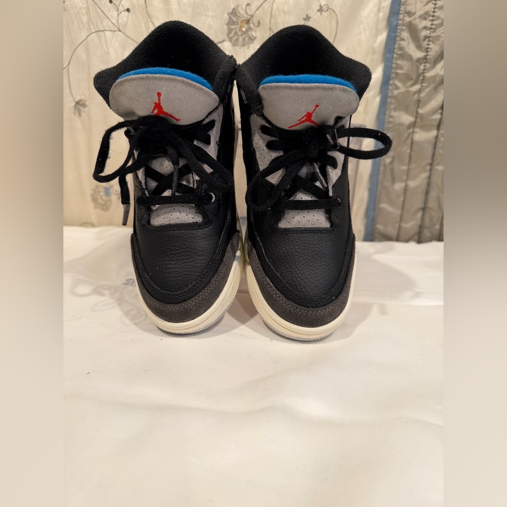 Stylish Kids Black and Blue Sneakers - Picture 3 of 10